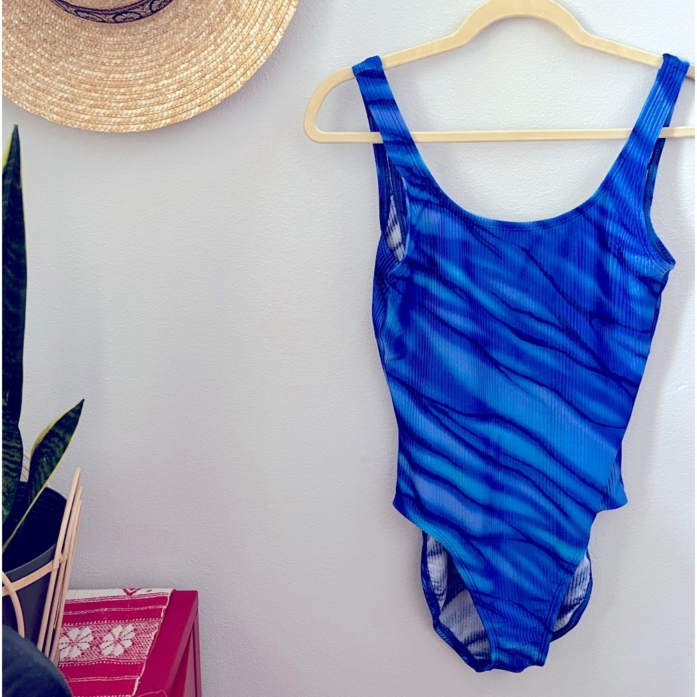 Vintage Catalina blue one piece swimsuit